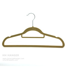 Customized Hanger floqué, vente chaude velours cintre, cintre de pantalon